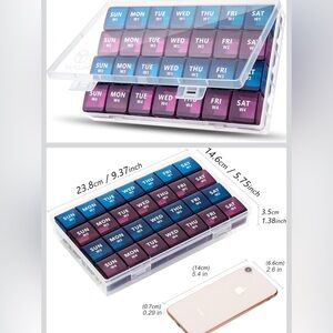 Weekly Pill Organizer with Compartments